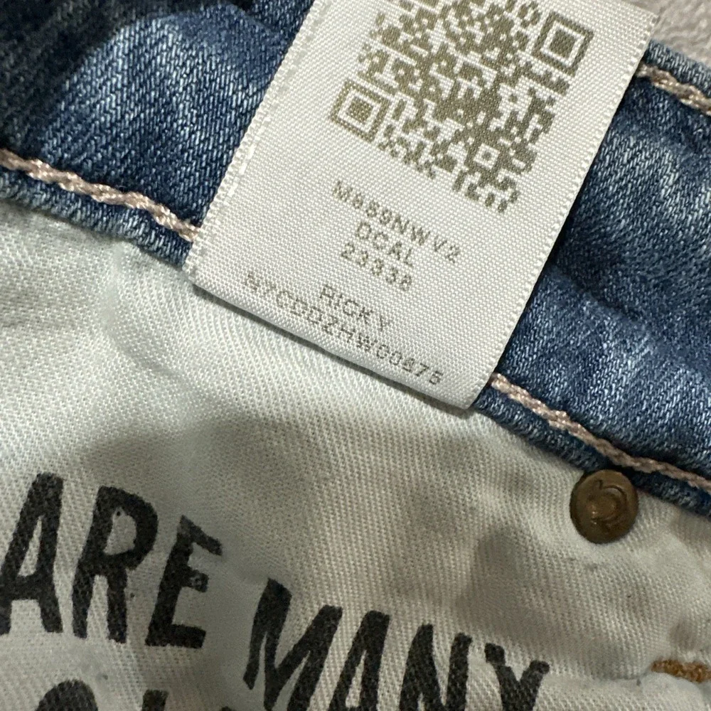 True Religion‎ Ricky Men's 40 Relaxed Straight Mid Rise Flap Back Pockets Logo